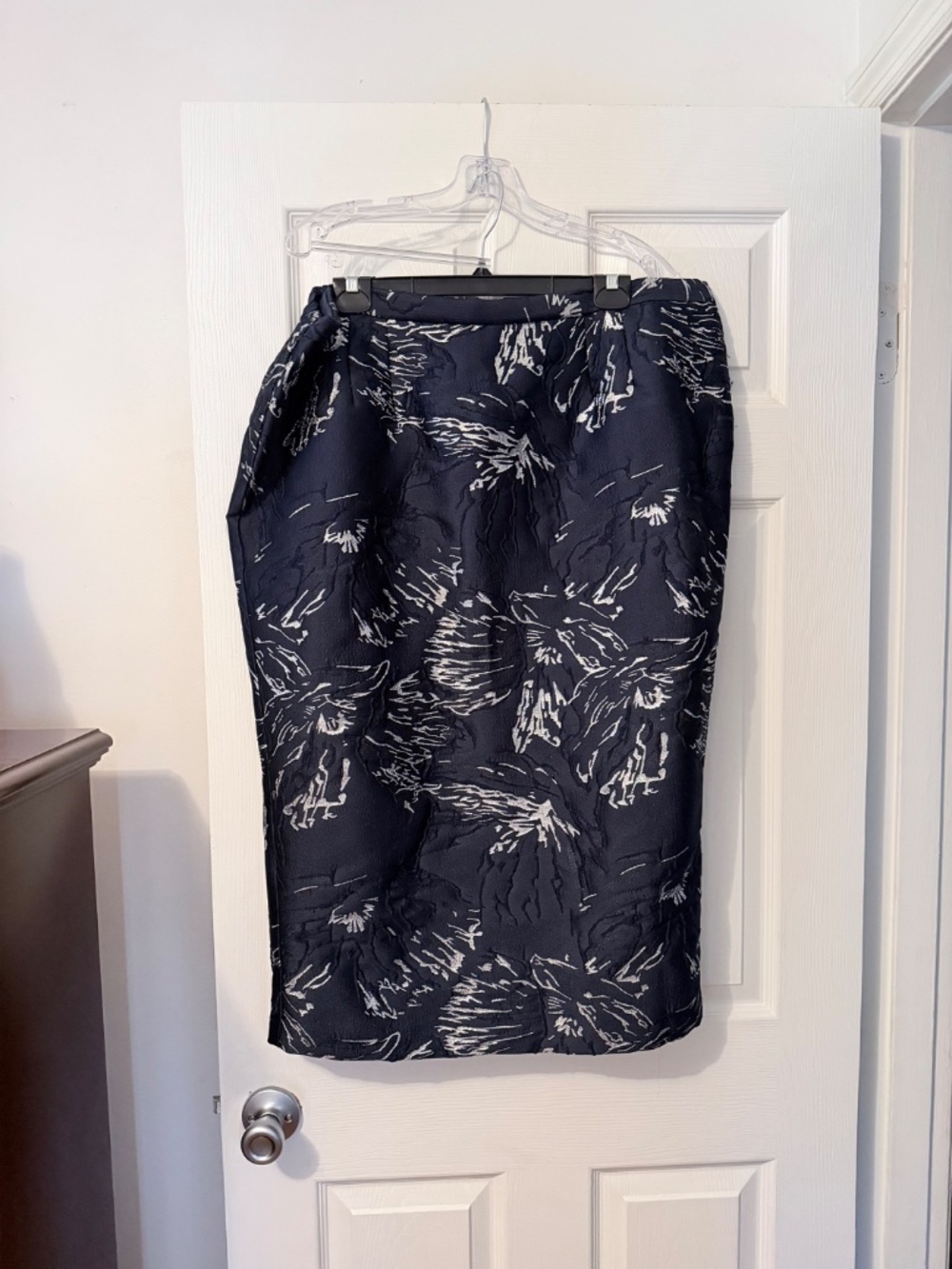 Navy and Silver Brocade Suit - Picture 2 of 4